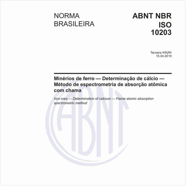 Minérios de ferro — Determinação de cálcio — Método de espectrometria de absorção atômica com chama