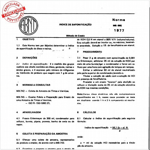 Indice de saponificação