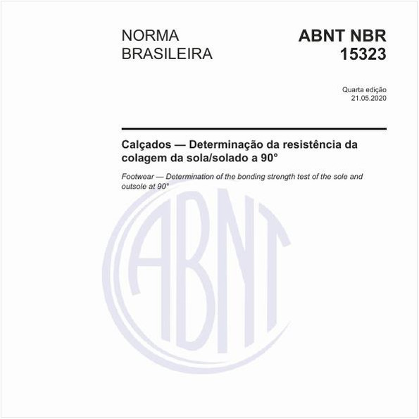 Calçados — Determinação da resistência da colagem da sola/solado a 90°