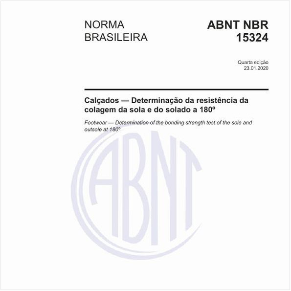 Calçados — Determinação da resistência da colagem da sola e do solado a 180º
