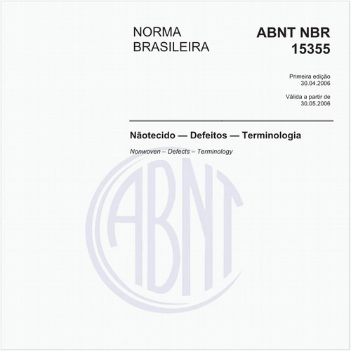 Nãotecido - Defeitos - Terminologia