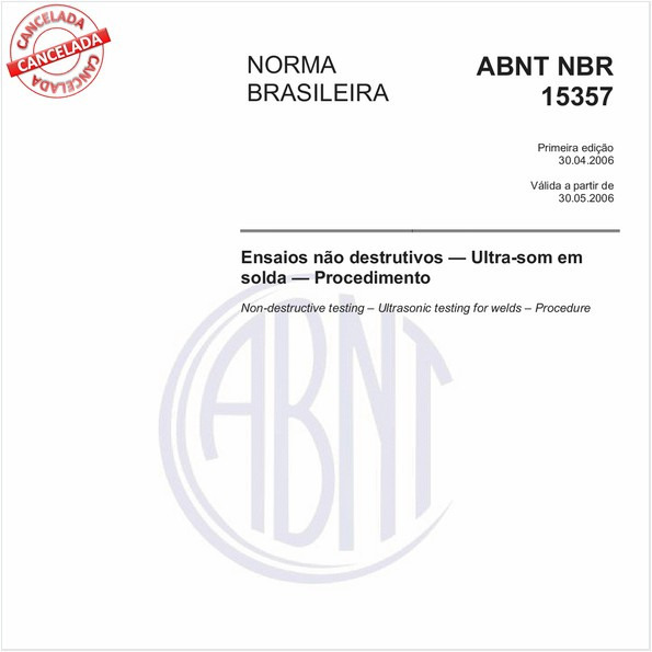 Ensaios não destrutivos - Ultra-som em solda - Procedimento