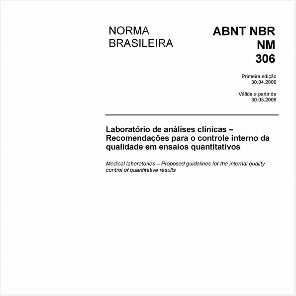 Laboratório de análises clínicas - Recomendações para o controle interno da qualidade em ensaios quantitativos