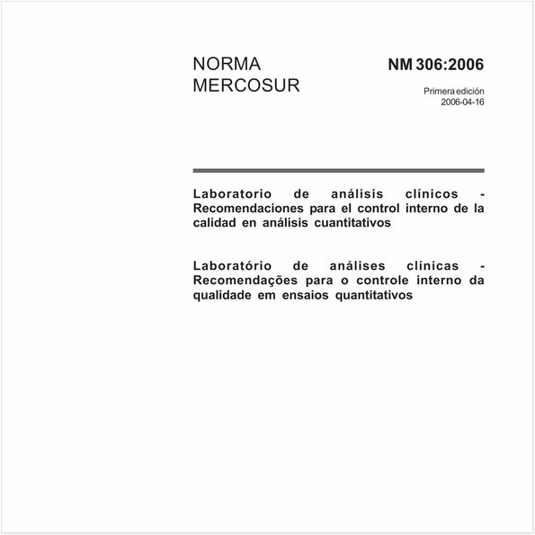 Laboratório de análises clínicas - Recomendações para o controle interno da qualidade em ensaios quantitativos