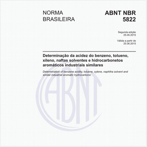 Determinação da acidez do benzeno, tolueno, xileno, naftas solventes e hidrocarbonetos aromáticos industriais similares