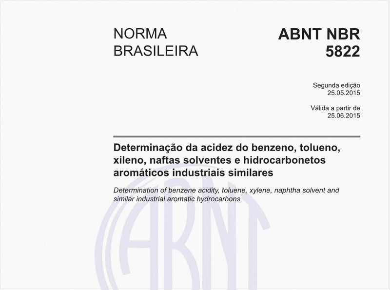 Determinação da acidez do benzeno, tolueno, xileno, naftas solventes e hidrocarbonetos aromáticos industriais similares