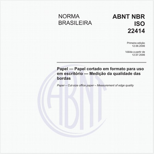 Papel - Papel cortado em formato para uso em escritório - Medição da qualidade das bordas