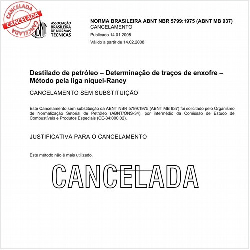 Destilados de petróleo - Determinação de traços de enxofre - Método pela liga níquel - Raney