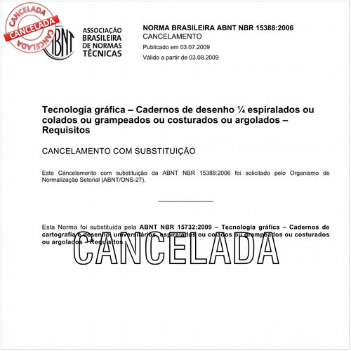 Tecnologia gráfica - Cadernos de desenho 1/4 espiralados ou colados ou grampeados ou costurados ou argolados - Requisitos