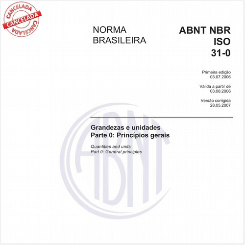 Grandezas e unidades - Parte 0: Princípios gerais