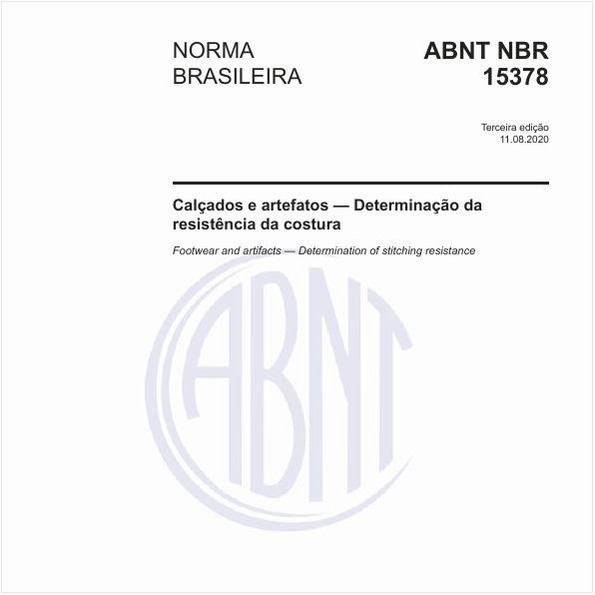 Calçados e artefatos — Determinação da resistência da costura