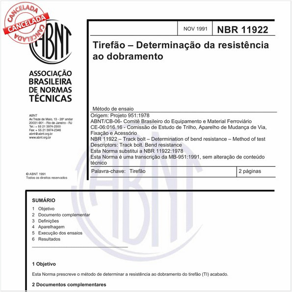 Tirefão - Determinação da resistência ao dobramento