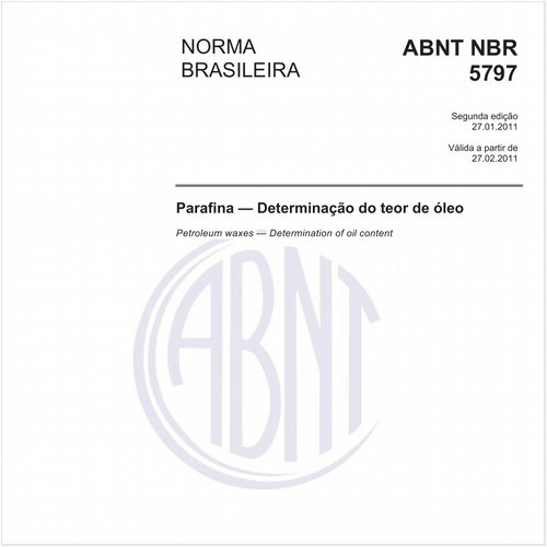 Parafina — Determinação do teor de óleo