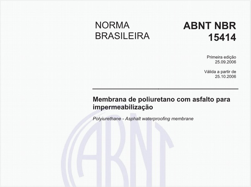 Membrana de poliuretano com asfalto para impermeabilização