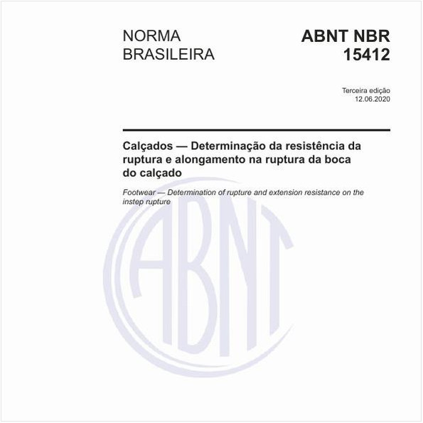 Calçados — Determinação da resistência da ruptura e alongamento na ruptura da boca do calçado