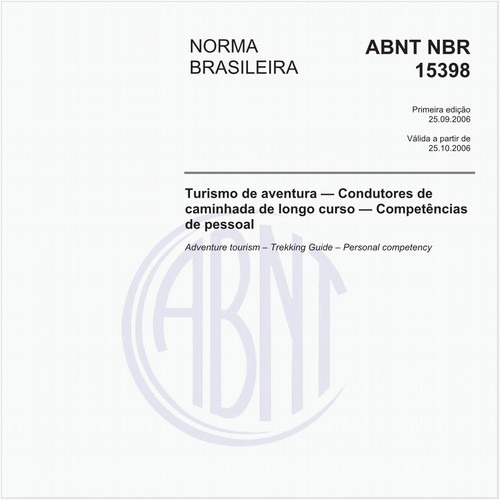 Turismo de aventura - Condutores de caminhada de longo curso - Competências de pessoal