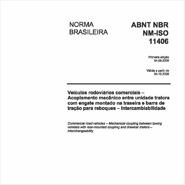 Veículos rodoviários comerciais - Acoplamento mecânico entre unidade tratora com engate montado na traseira e barra de tração para reboques - Intercambiabilidade