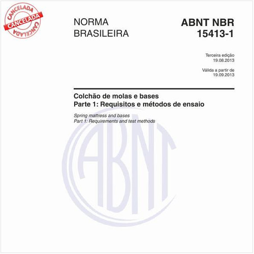 Colchão de molas e bases - Parte 1: Requisitos e métodos de ensaio