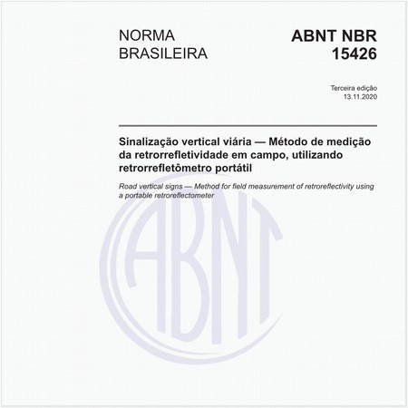 Sinalização vertical viária - Método de medição da retrorrefletividade em campo, utilizando retrorrefletômetro portátil