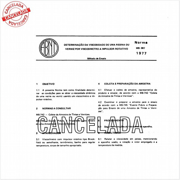 Determinação da viscosidade de uma resina ou verniz por viscosímetro a impulsor rotativo