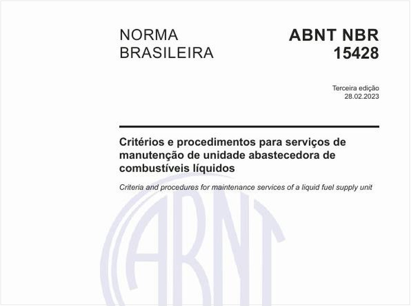 Critérios e procedimentos para serviços de manutenção de unidade abastecedora de combustíveis líquidos