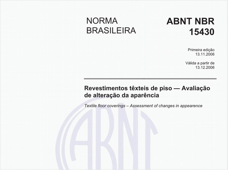 Revestimentos têxteis de piso - Avaliação de alteração da aparência