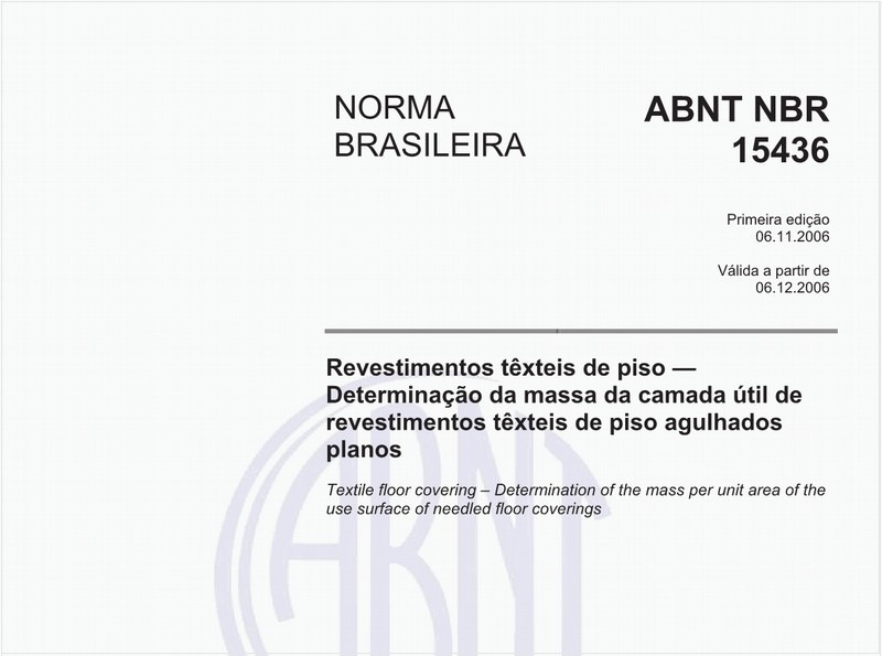 Revestimentos têxteis de piso - Determinação da massa da camada útil de revestimentos têxteis de piso agulhados planos