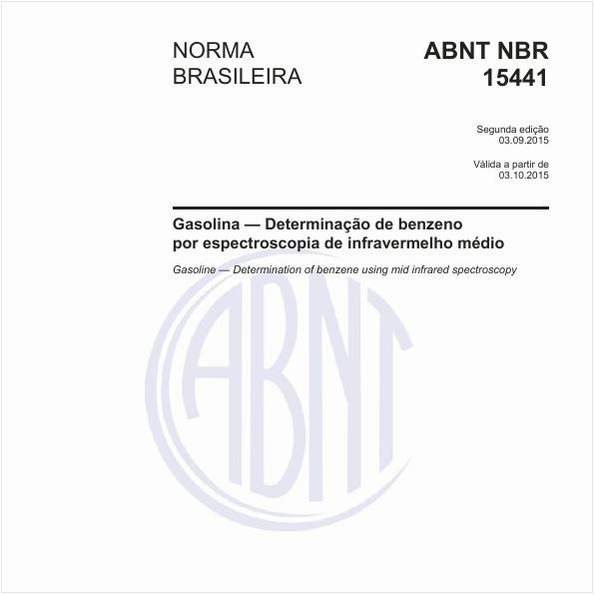 Gasolina - Determinação de benzeno por espectroscopia de infravermelho médio