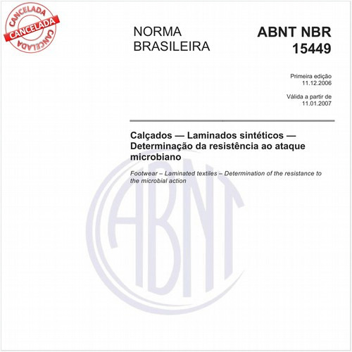 Calçados - Laminados sintéticos - Determinação da resistência ao ataque microbiano