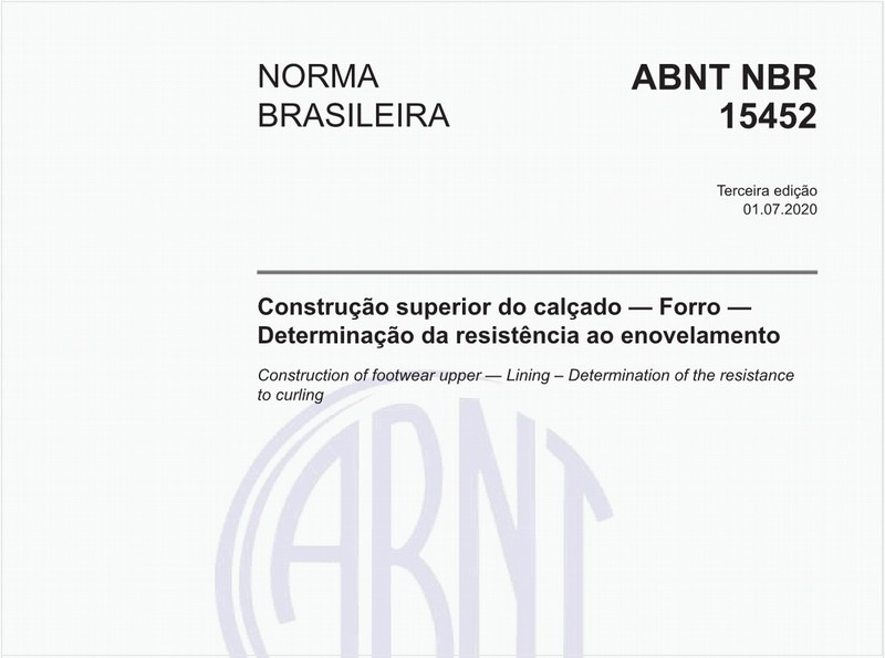 Construção superior do calçado — Forro — Determinação da resistência ao enovelamento
