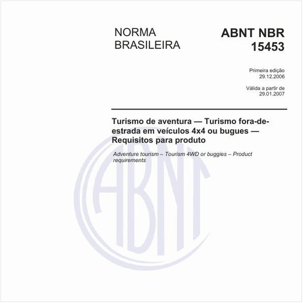 Turismo de aventura - Turismo fora-de-estrada em veículos 4x4 ou bugues - Requisitos para produto