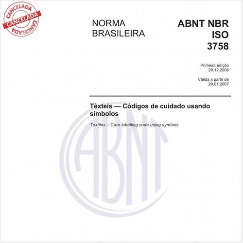 Têxteis - Códigos de cuidado usando símbolos