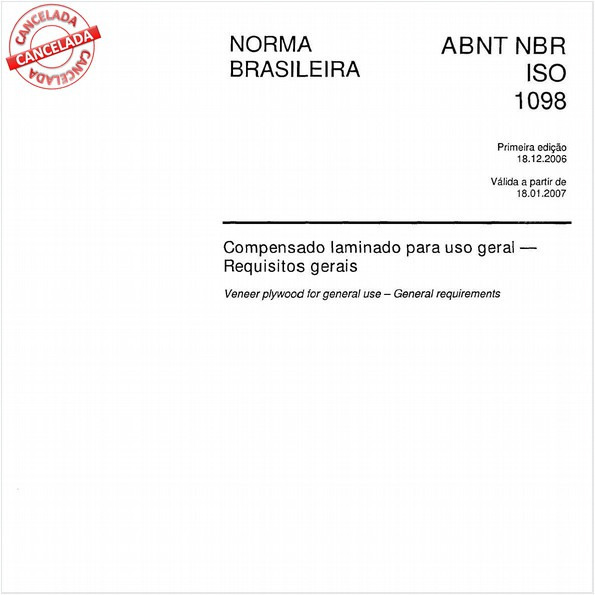 Compensado laminado para uso geral - Requisitos gerais