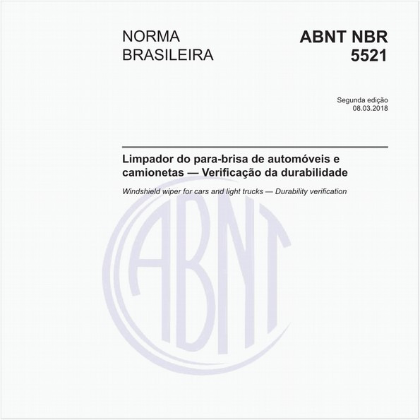 Limpador do para-brisa de automóveis e camionetas - Verificação da durabilidade