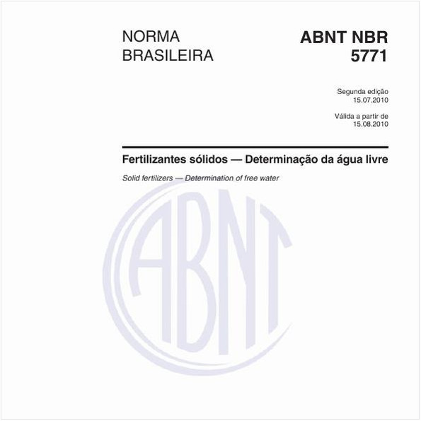 Fertilizantes sólidos - Determinação da água livre