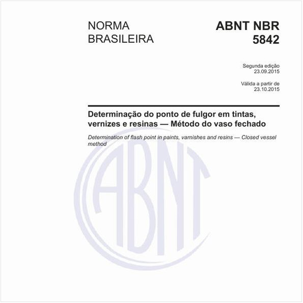 Determinação do ponto de fulgor em tintas, vernizes e resinas - Método do vaso fechado