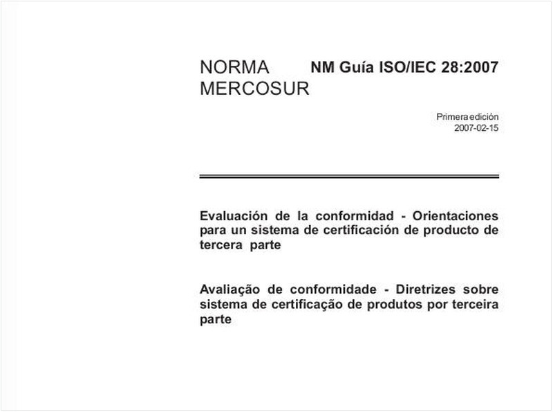 Avaliação de conformidade - Diretrizes sobre sistema de certificação de produtos por terceira parte 