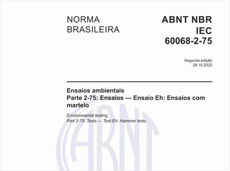 Ensaios ambientais - Parte 2-75: Ensaios - Ensaio Eh: Ensaios com martelo