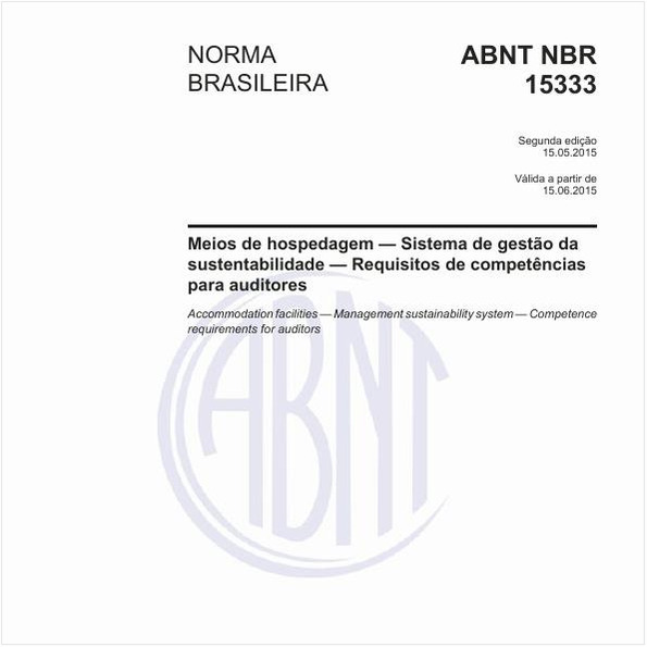 Meios de hospedagem - Sistema de gestão da sustentabilidade - Requisitos de competências para auditores
