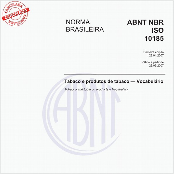 Tabaco e produtos de tabaco - Vocabulário