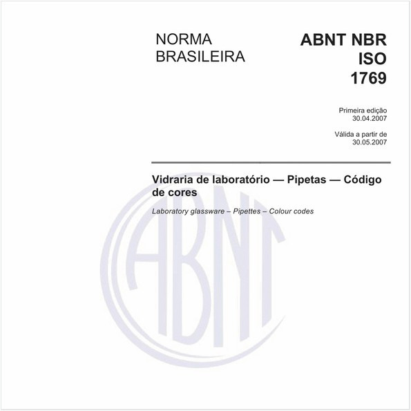 Vidraria de laboratório - Pipetas - Código de cores