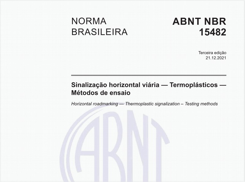 Sinalização horizontal viária — Termoplásticos — Métodos de ensaio