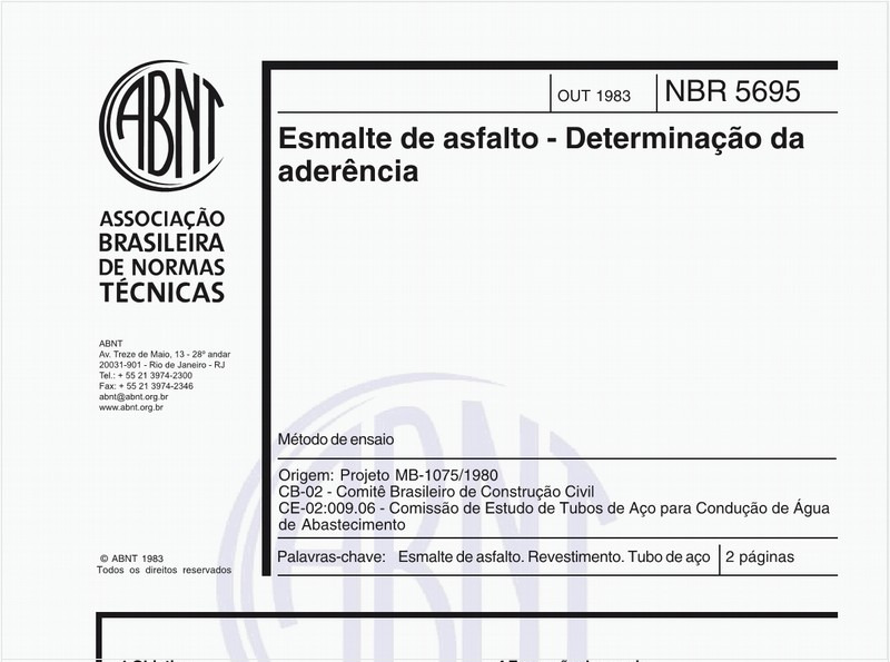 Esmalte de asfalto - Determinação da aderência