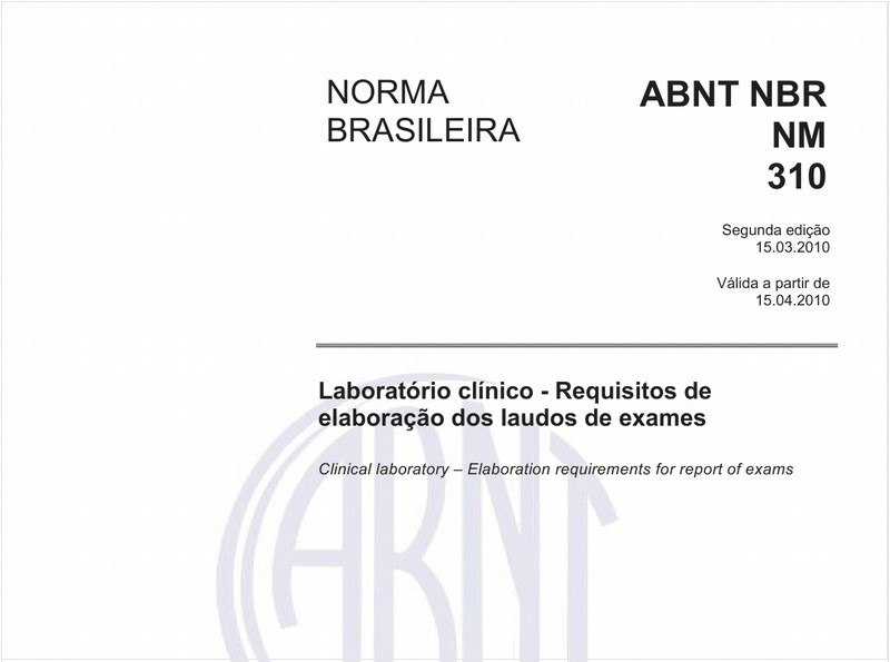 Laboratório de análises clínicas - Requisitos de elaboração dos laudos de exames