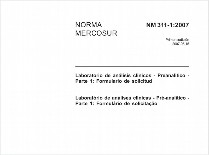 Laboratório de análises clínicas - Pré-analítico - Parte 1: Formulário de solicitação