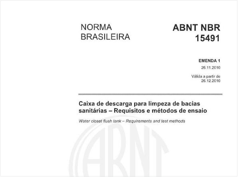 Caixa de descarga para limpeza de bacias sanitárias - Requisitos e métodos de ensaio