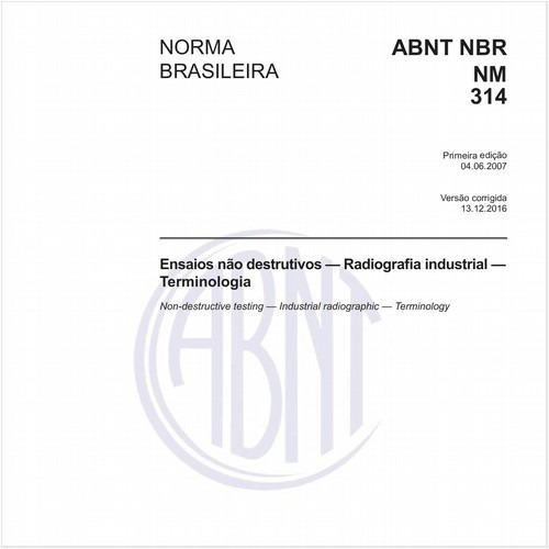 Ensaios não destrutivos - Radiografia industrial - Terminologia