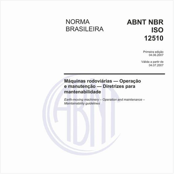 Máquinas rodoviárias - Operação em manutenção - Diretrizes para mantenabilidade