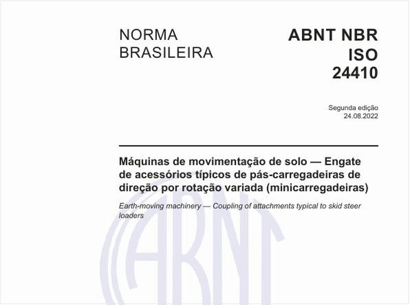 Máquinas de movimentação de solo - Engate de acessórios típicos de pás-carregadeiras de direção por rotação variada (minicarregadeiras)
