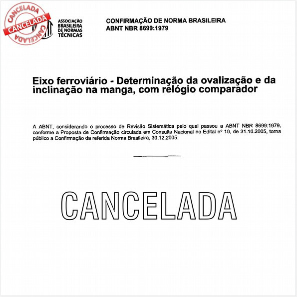 Eixo ferroviário - Determinação da ovalização e da inclinação na manga, com relógio comparador